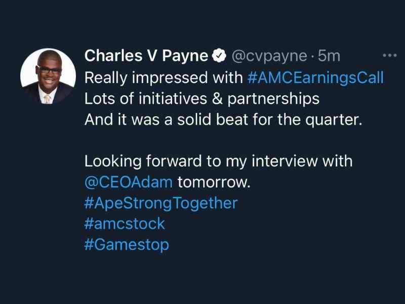 Charles Payne on AMC Q2 2021 Earnings Report