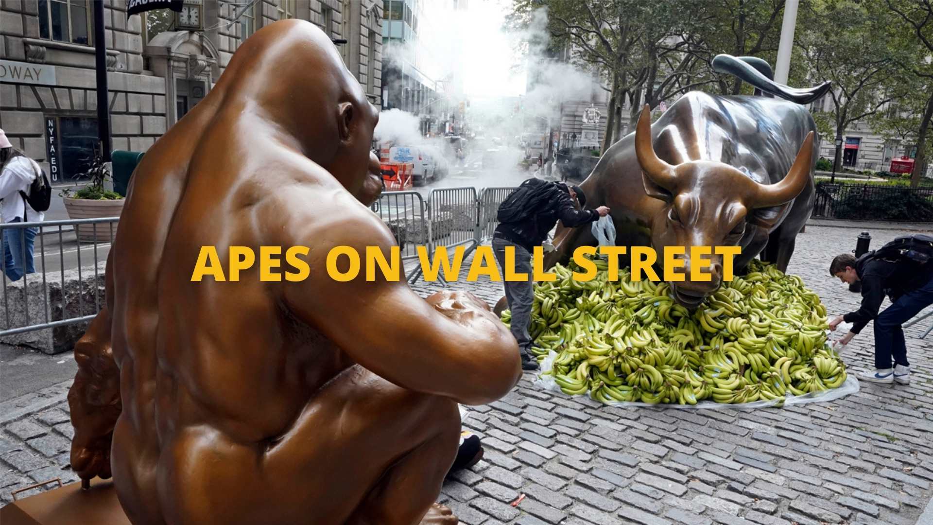 Harambe the ape appears on wall street